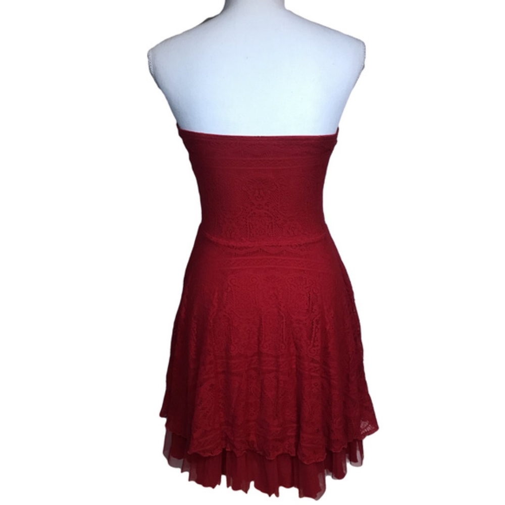 π2X HPπFree People red lace beaded dress - Picture 3 of 8